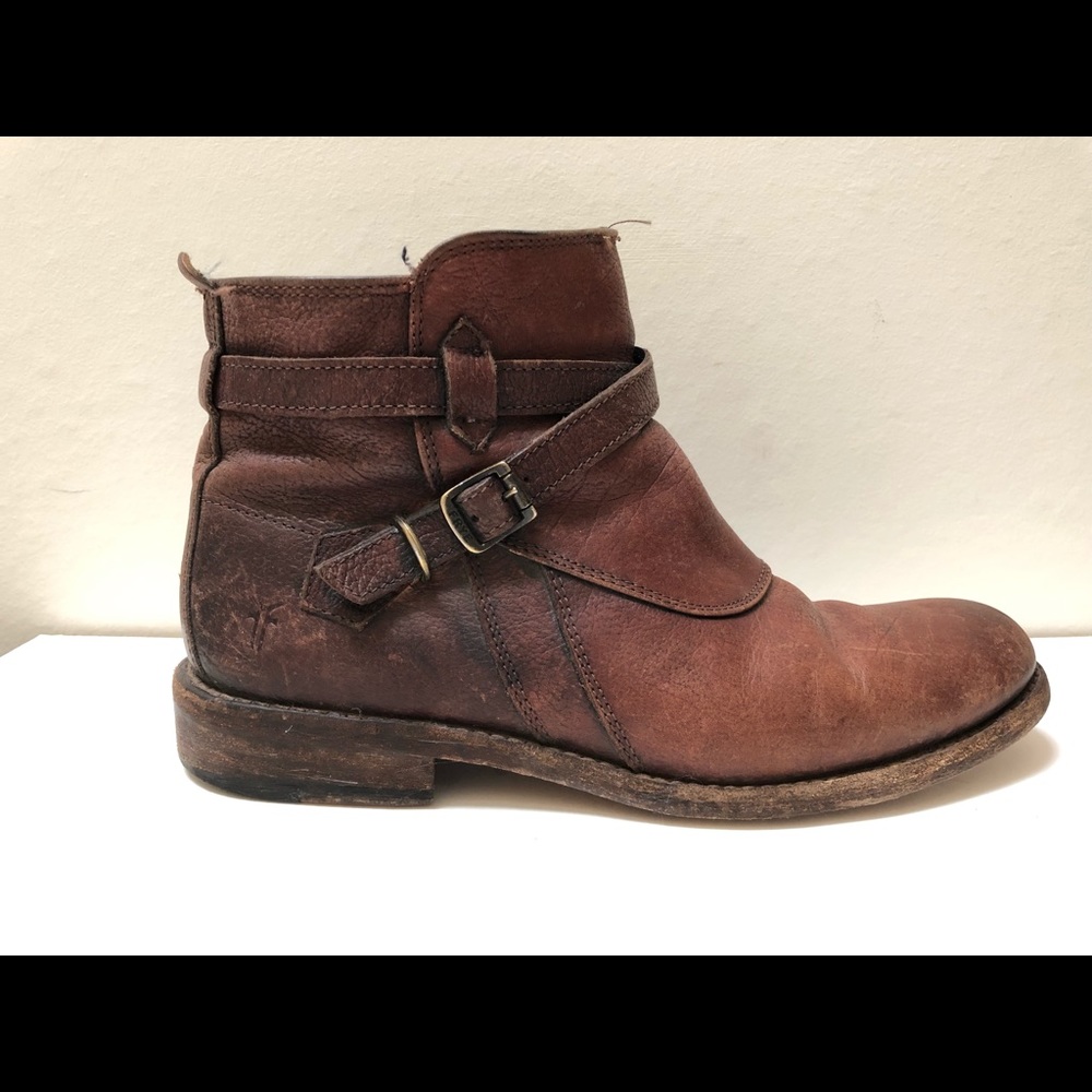 Brown Frye ankle boots